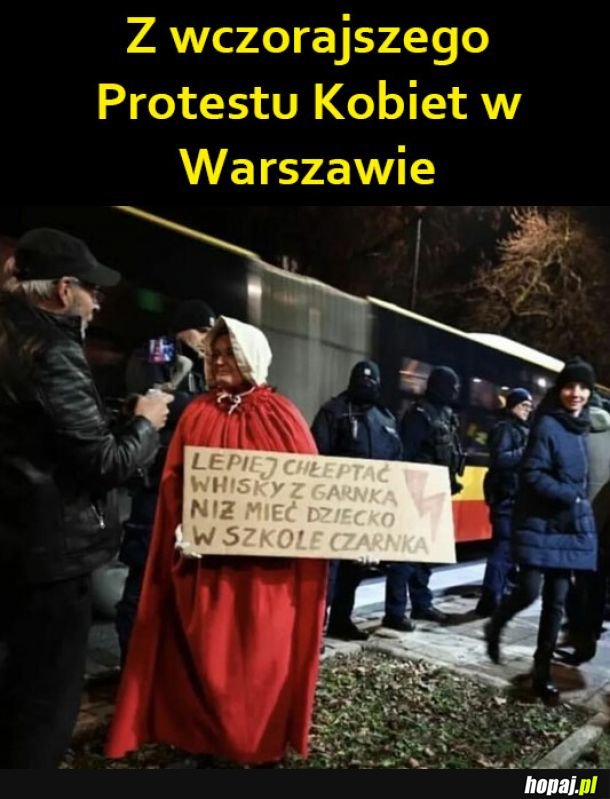 Z wczorajszego protestu kobiet w Warszawie