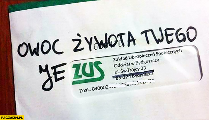 Owoc żywota twojego jeZUS