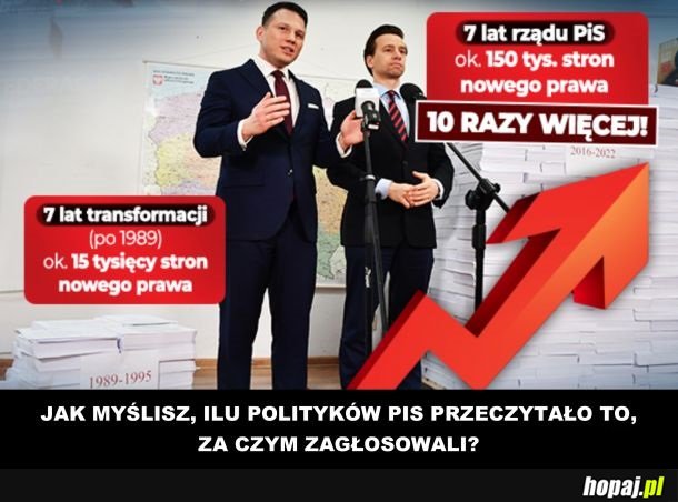 Chociaż czegoś mamy więcej dzięki rządom PiS
