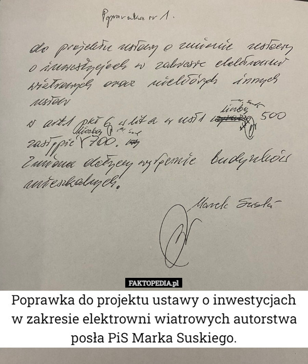 Poprawka na kolanie pisana