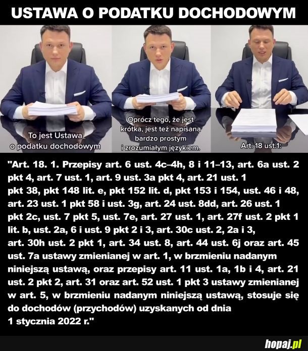 Ustawa o podatku dochodowym, taka prosta