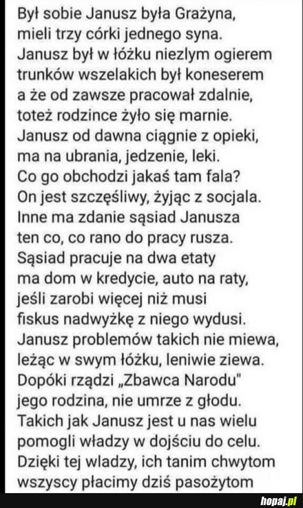 Wierszyk o Januszu