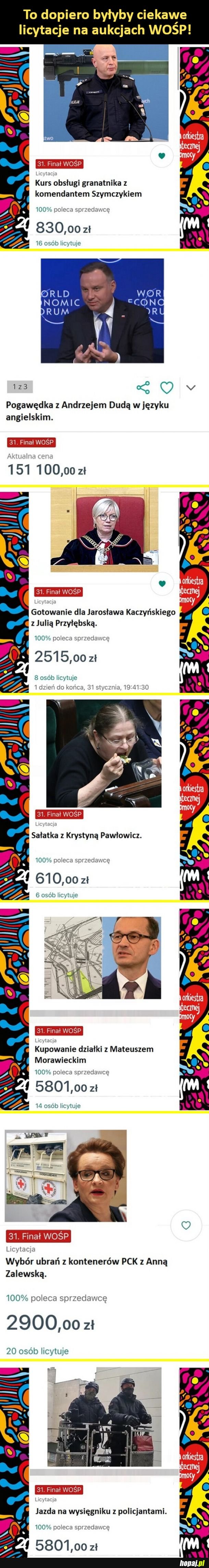 Ciekawe aukcje WOŚP