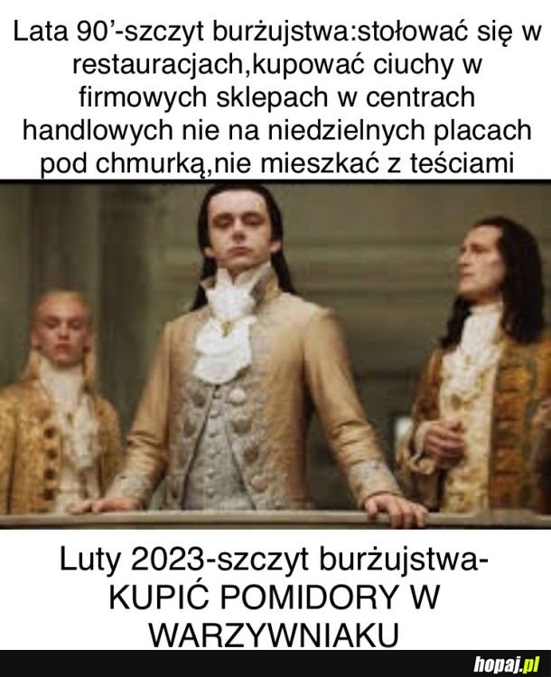 Nowe szczyty burżujstwa