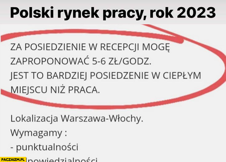Polski rynek pracy, rok 2023