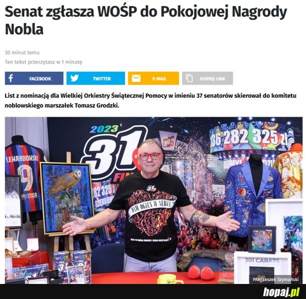 Senat zgłasza WOŚP