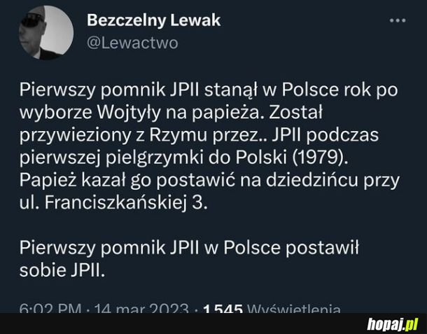 nie stawiajcie mi pomników czy jakoś tak