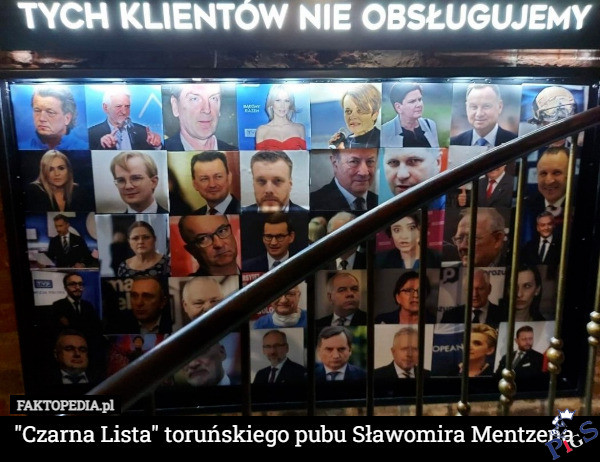 Czarna lista toruńskiego pubu Sławomira Mentzena