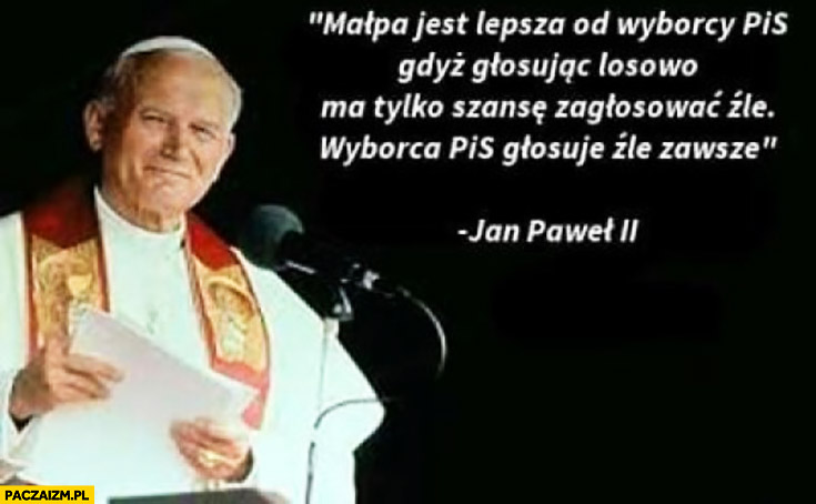 Małapa jest lepsza od wyborcy PiS