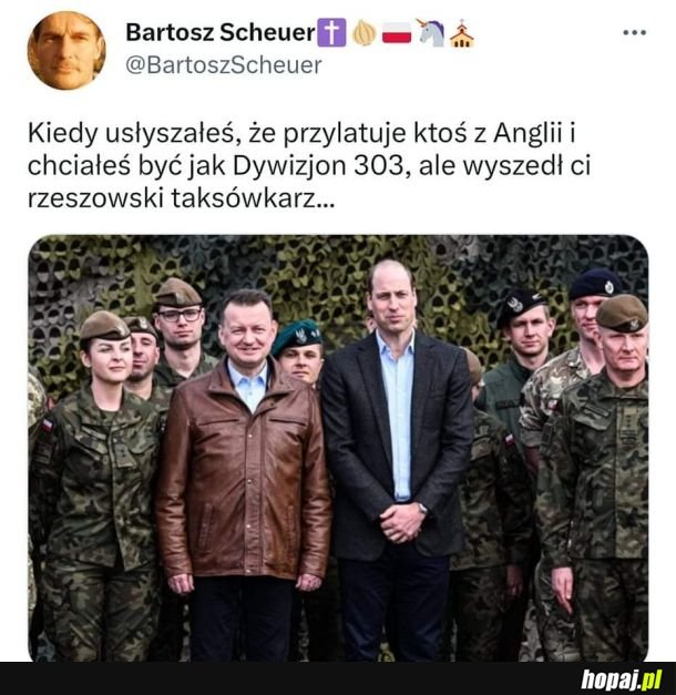 Przyleciał ktoś z anglii