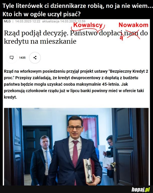 Tyle literówek ci dziennikarze robią