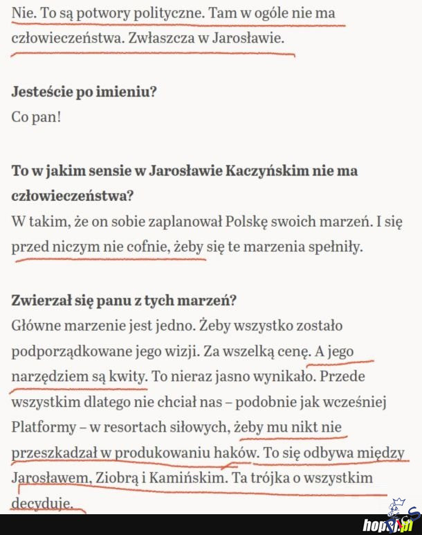 Rok 2007, wywiad z Andrzejem Lepperem, fragment o Kaczyńskim