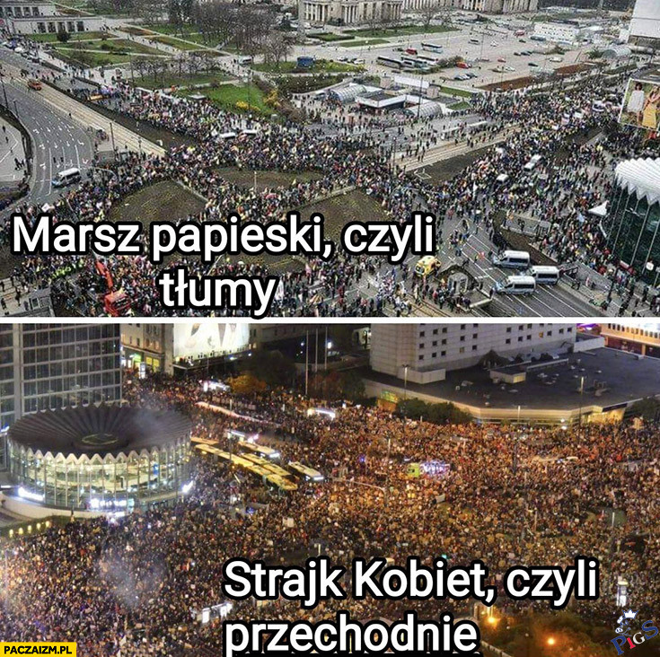 Tłumy vs. przechodnie