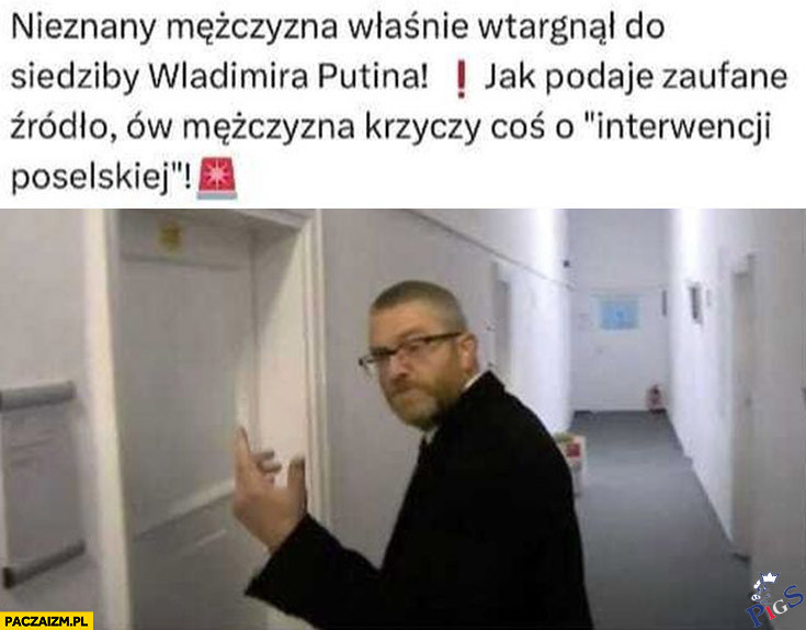 Krzyczy w jezyku rosyjskim