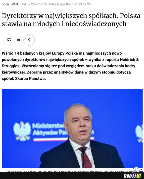 Polska pod rzadami PiS stawia na mlodych. I niedoswiadczonych