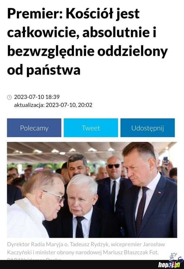 Premier żartowniś