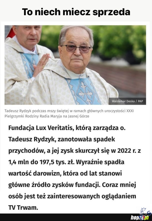 To nieh miecza sprzeda