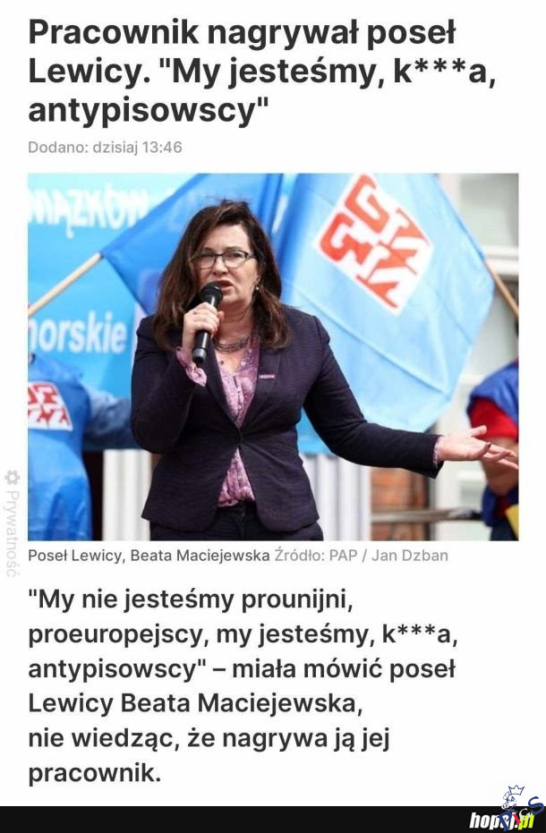 A tylko ponoc tylko haslem PO jest bycie antypisowskimi