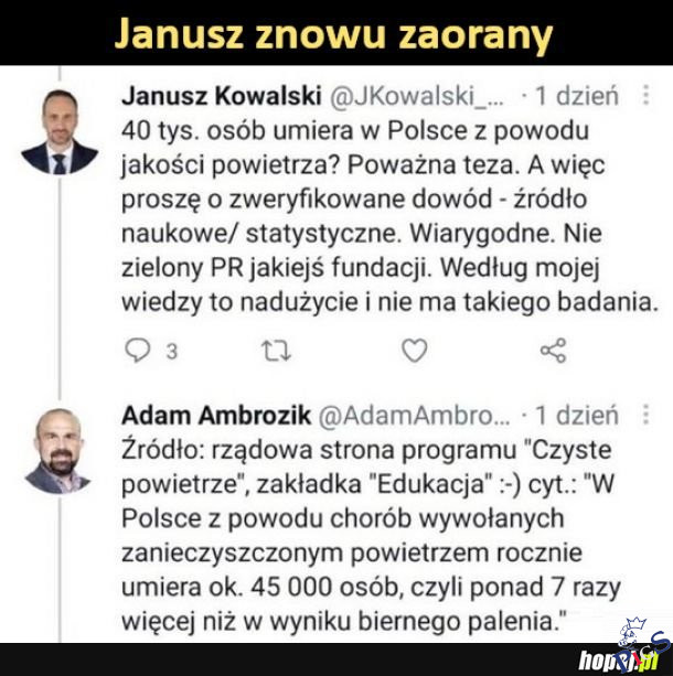 Janusz znowu zaorany