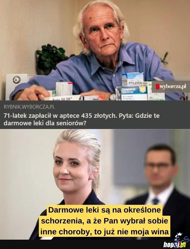 Darmowe leki są dla zarządu. Dla pana jest stanie w kolejce i płacenie