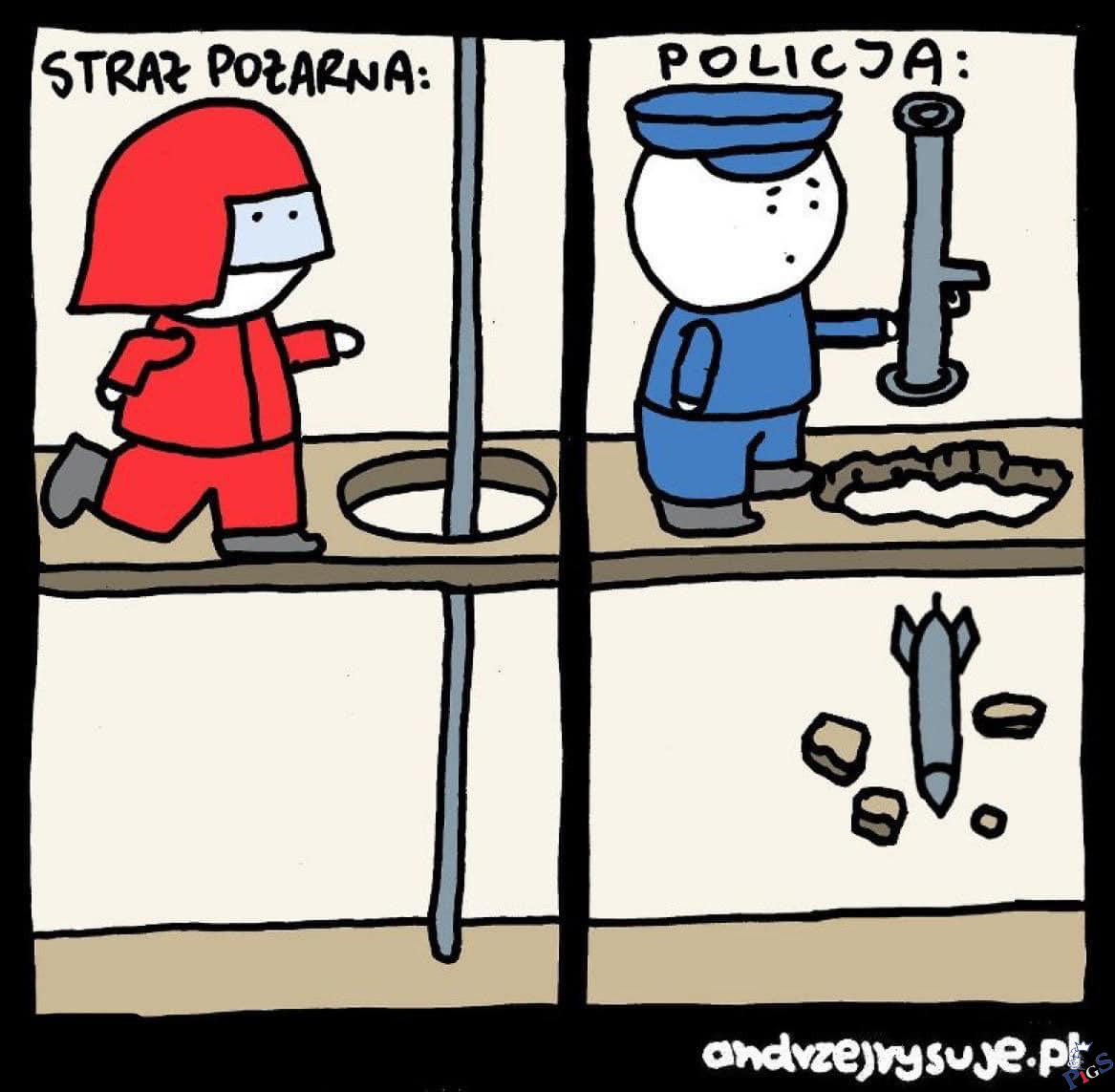 Policjant chce być jak strażak