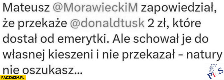 Natury nie oszukasz