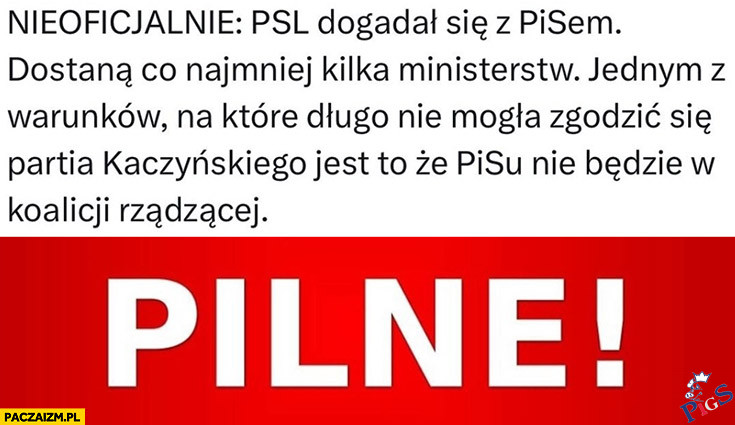 PSL dogadał się z PiS