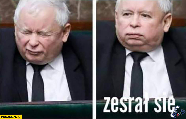 Zesrał się