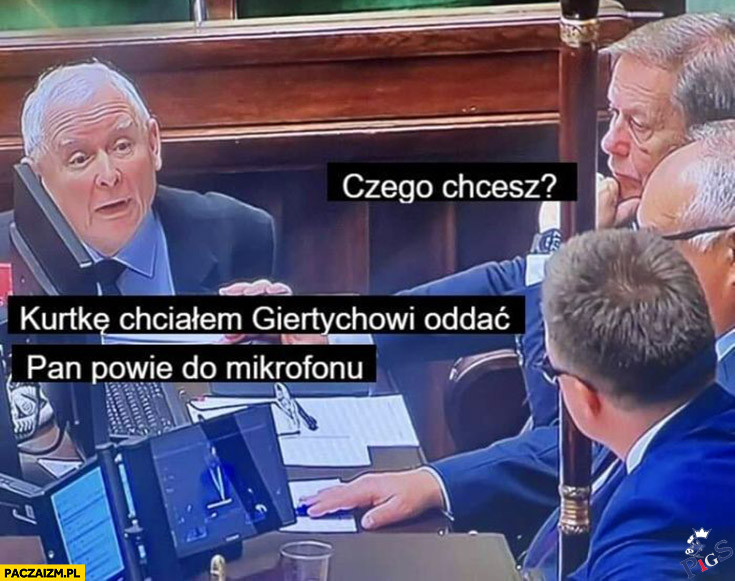 Poseł Giertych Roman proszony jest o podejście do punktu informacyjnego