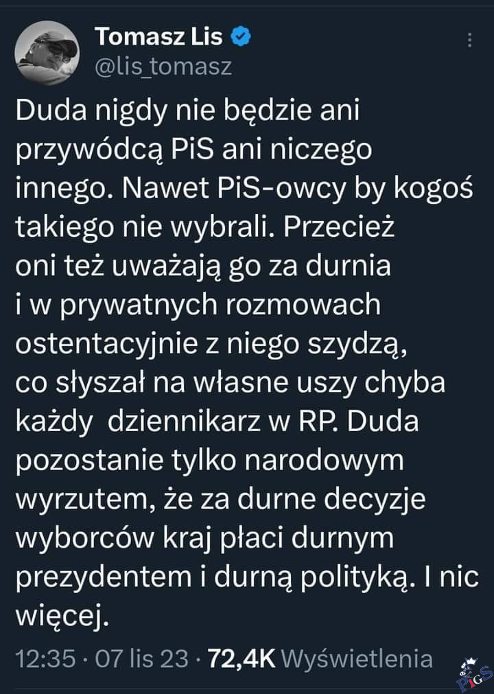Ale Mastalerek powiedział mu, że będzie i Duda łyknął jak młody pelikan