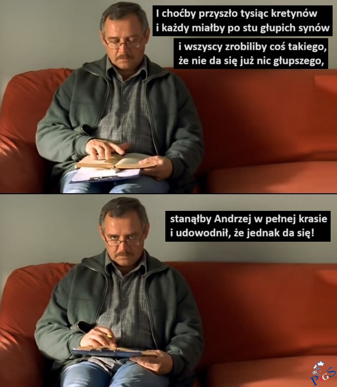 Andrzej w pełnej krasie
