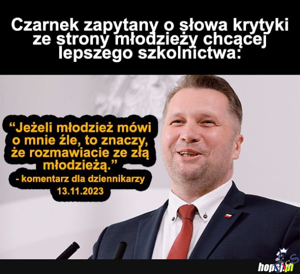 Czarnek zapytany o słowa krytyki