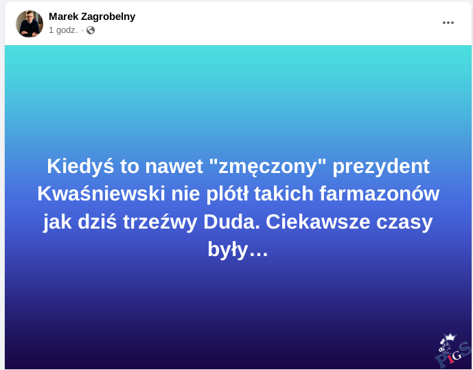 Lepszy zmęczony Kwaśniewski niż trzeźwy Duda