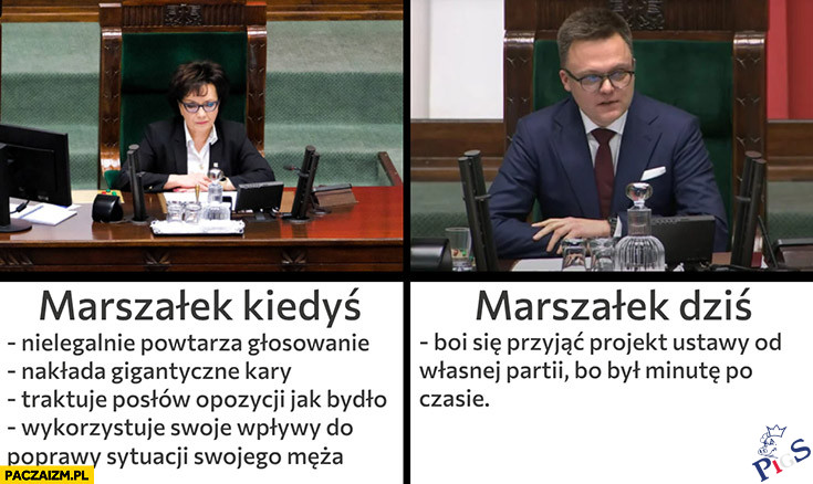 Marszałek kiedyś vs. marszałek dziś
