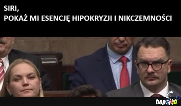 Siri, pokaż mi esencję hipokryzji i nikczemności