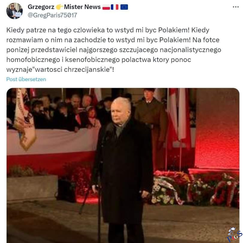 Szczujący nacjonalistyczny homofob