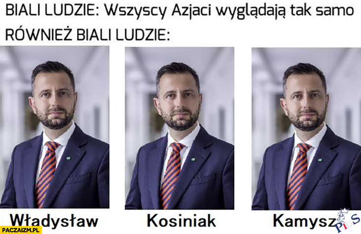 Trzech białych ludzi na jednym obrazku