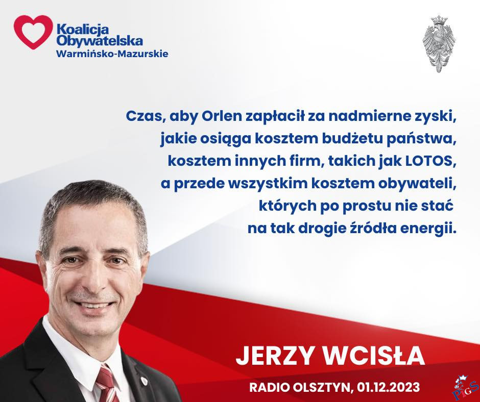 A potem opozycja będzie hejtować, że za ich rządów Orlen był rentowny