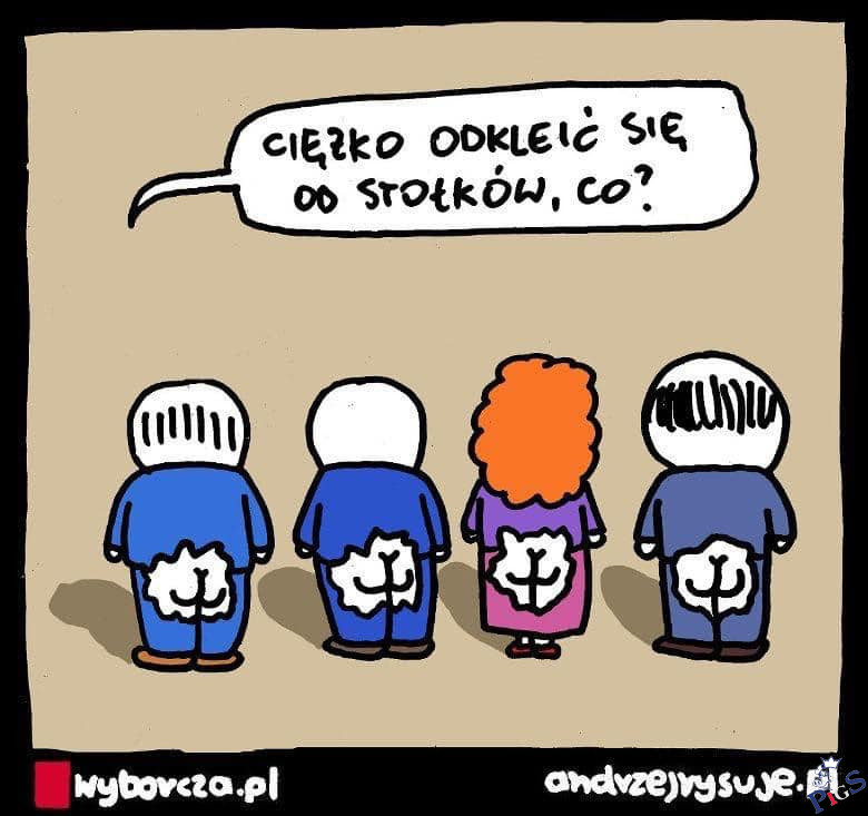 Ciężko odkleić się od stołków