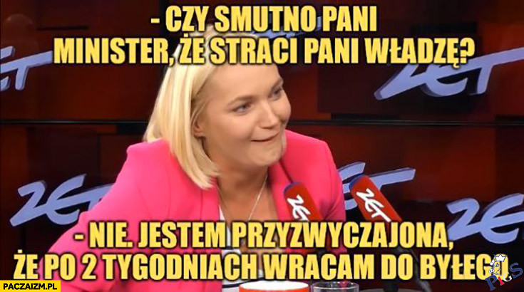 Czy smutno pani minister?