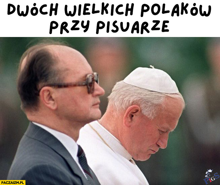 Dwóch wielkich polaków przy pisuarze