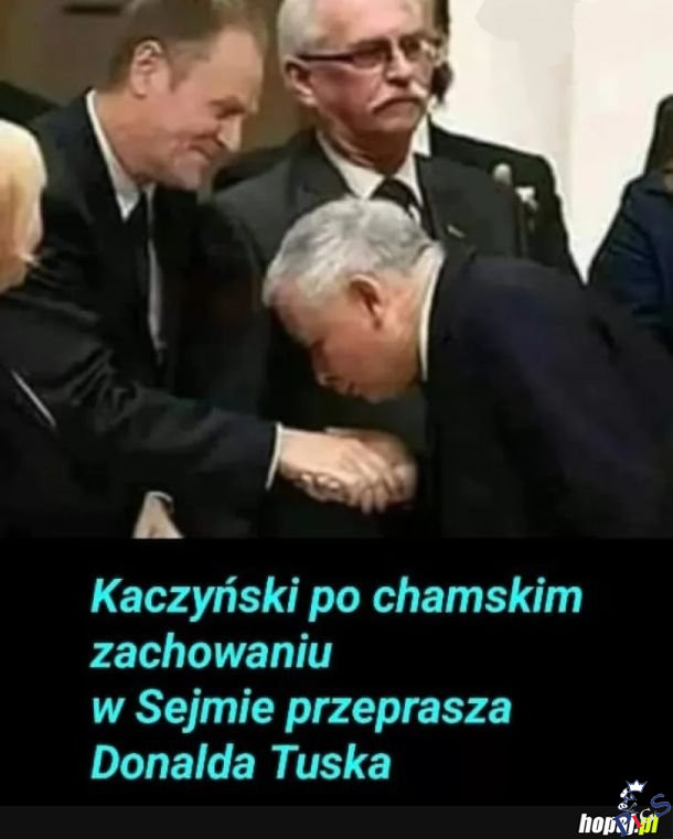 Kaczyński po chamskim zachowaniu