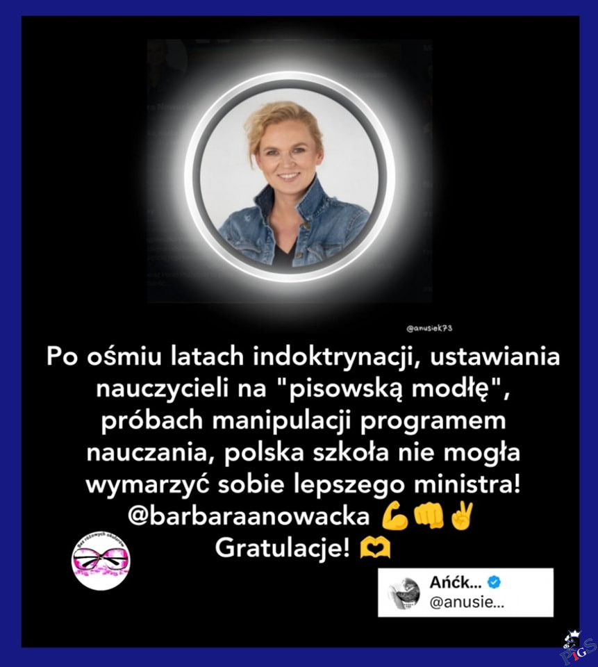 Nowacka na Ministerkę Edukacji
