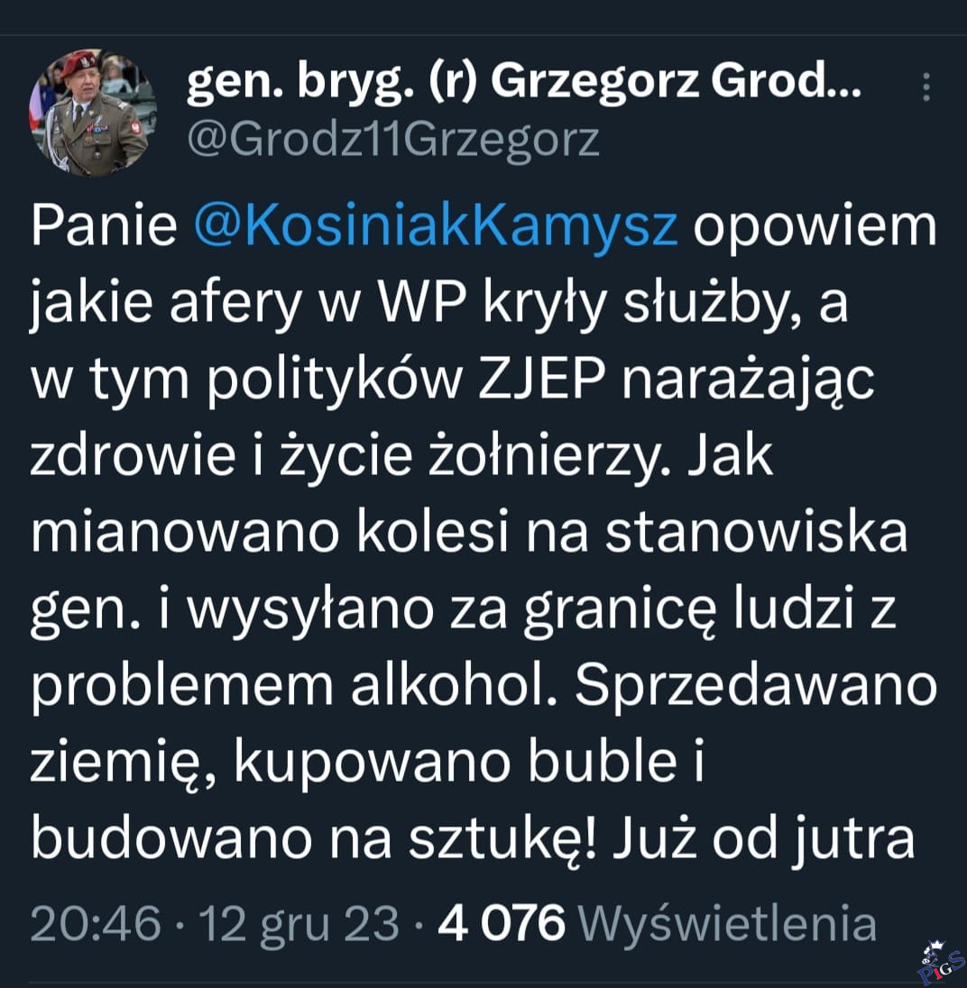 Prawidłowa postawa Panie Generale