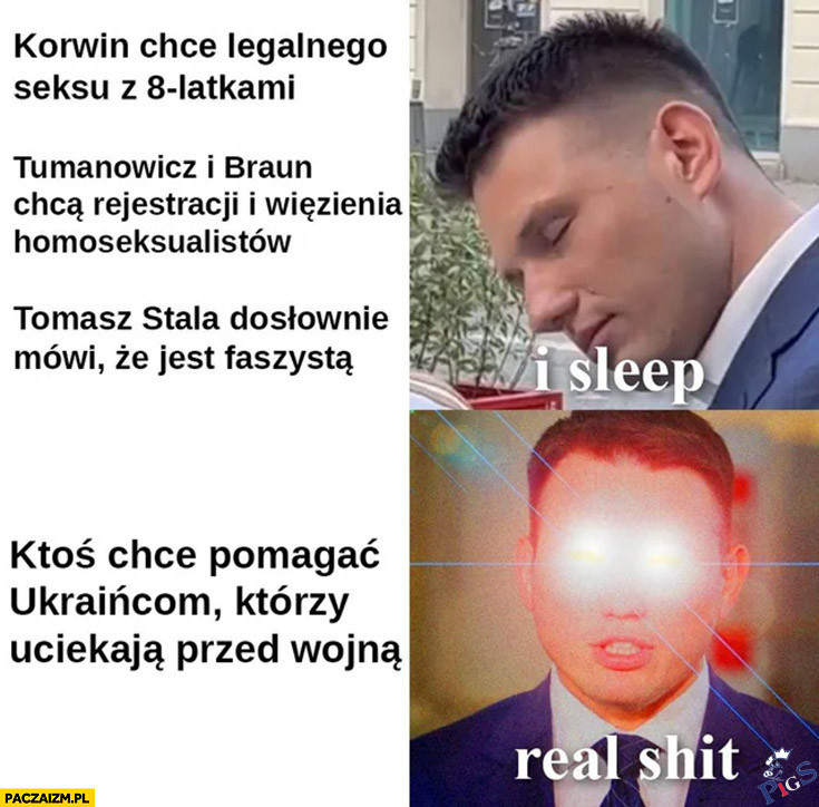 Sławek śpi