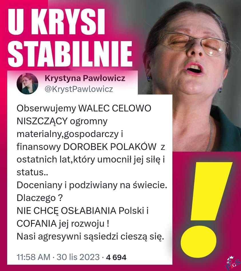 U Krysi stabilnie