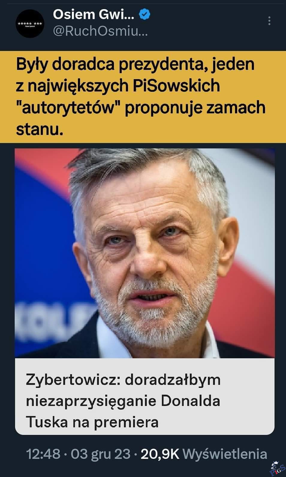Zybertowicz proponuje zamach stanu