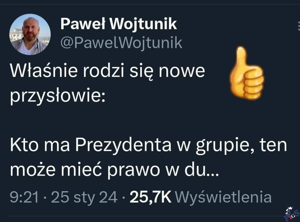 Kto ma prezydenta w grupie, ten może mieć prawo w d…