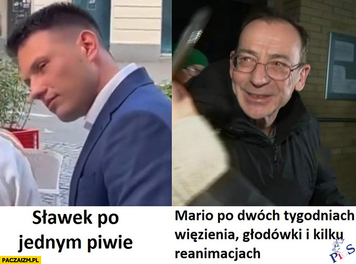 Mariusz jeszcze nie zdąrzył wytrzeźwieć
