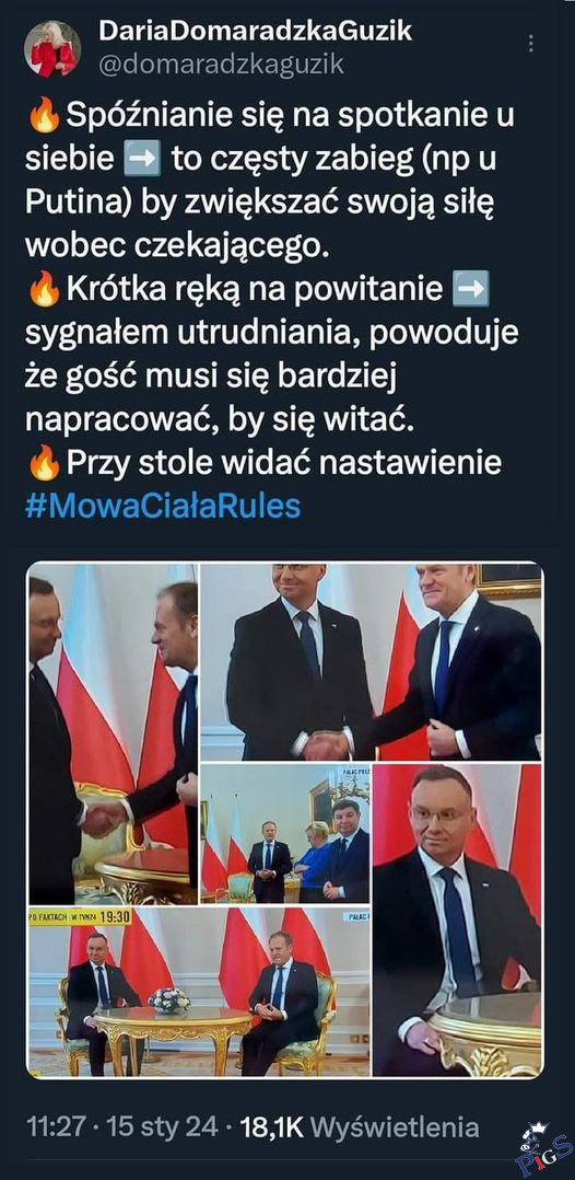 Mowa ciała jak u fjutina